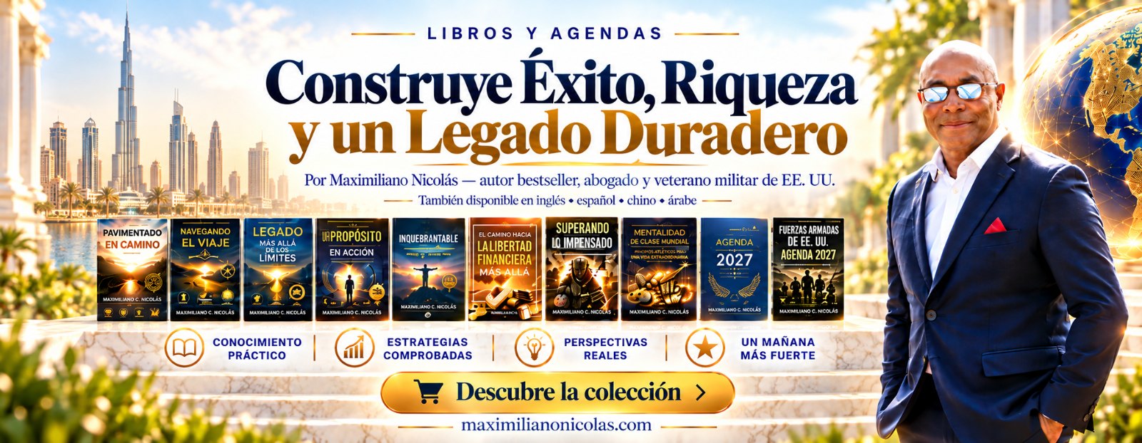 Libros y agendas de Maximiliano Nicolás: Construye éxito, riqueza y un legado duradero